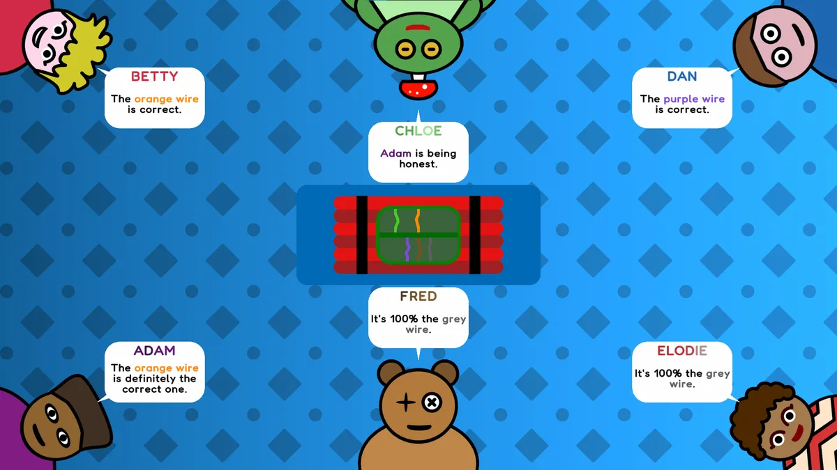 Believe Me bomb deduction puzzle.