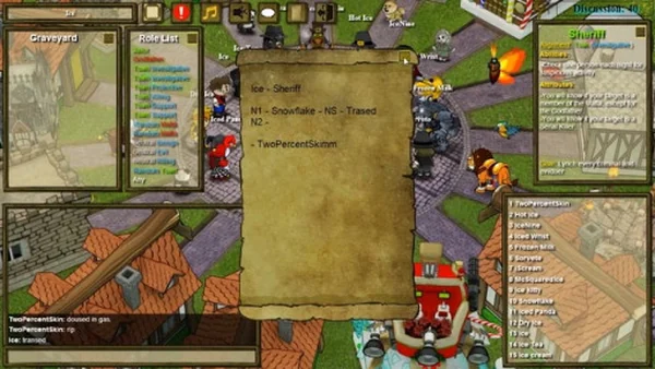 The last-will editor in the legacy Town of Salem client.