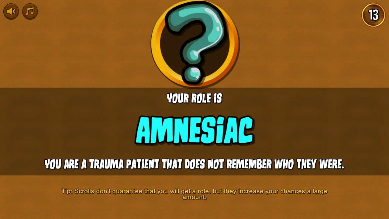 Town of Salem Amnesiac role reveal with its original icon and name.