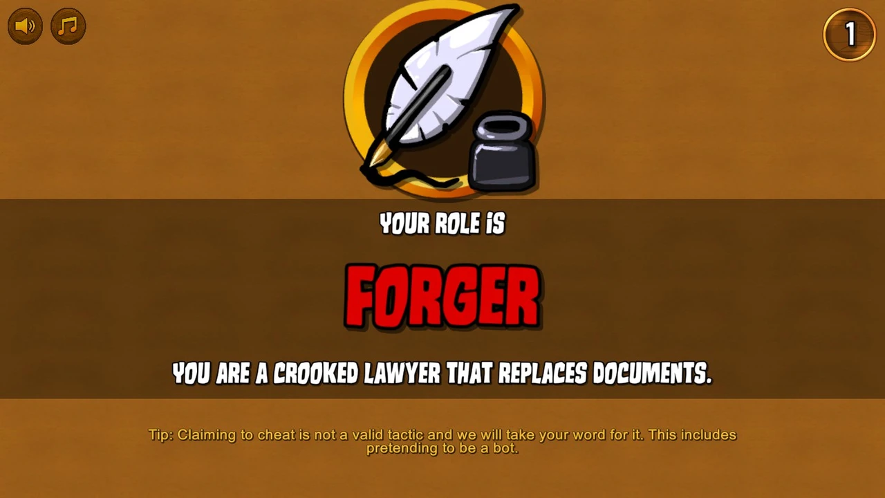 Town of Salem Forger role reveal with its original icon and name.