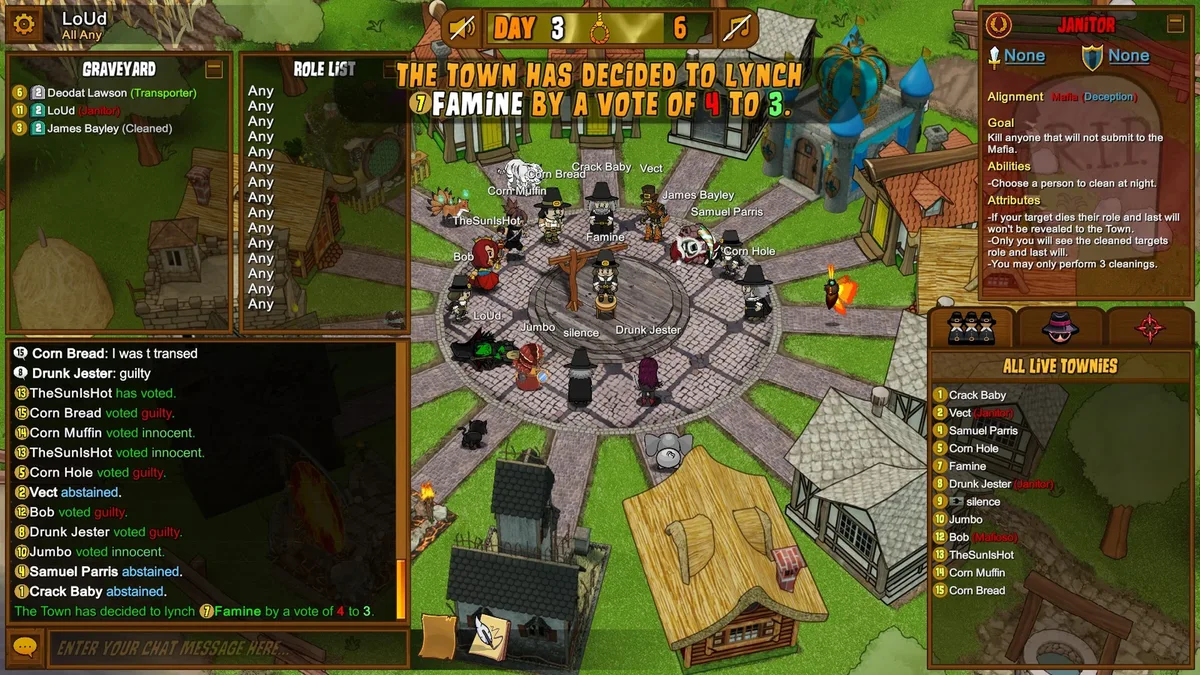 Town of Salem: a trial verdict in Town of Salem.