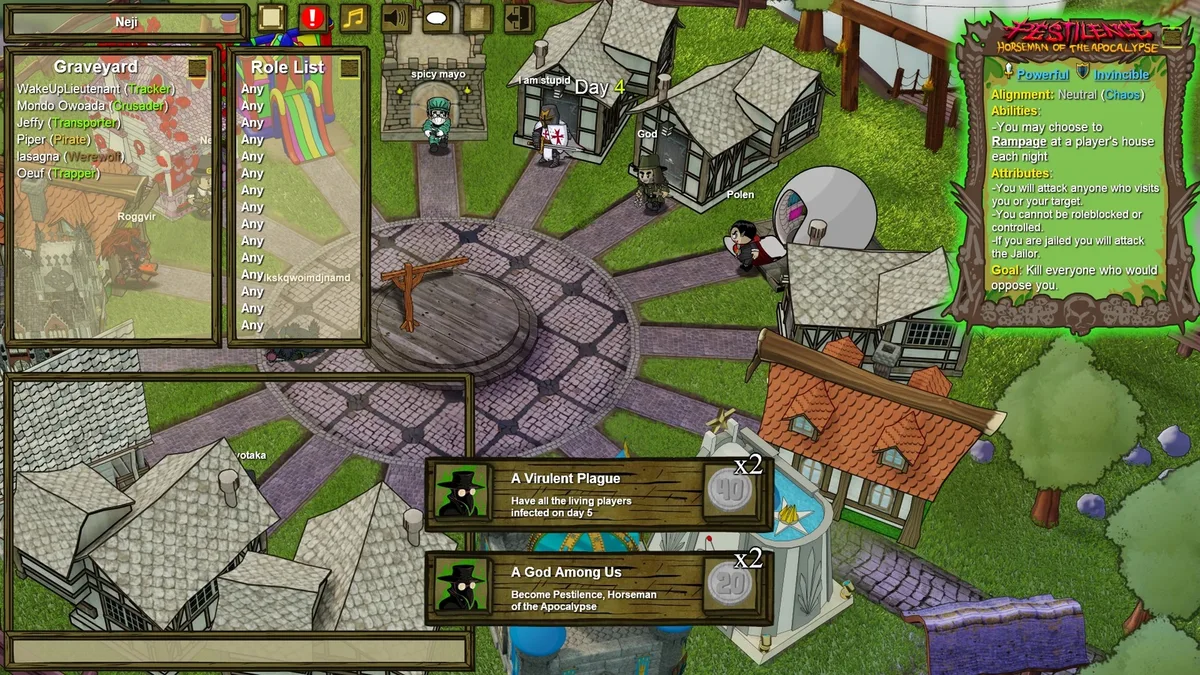 Town of Salem gameplay illustrating understand the mechanics.
