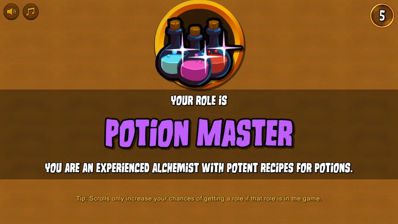 Town of Salem Potion Master role reveal with its original icon and name.