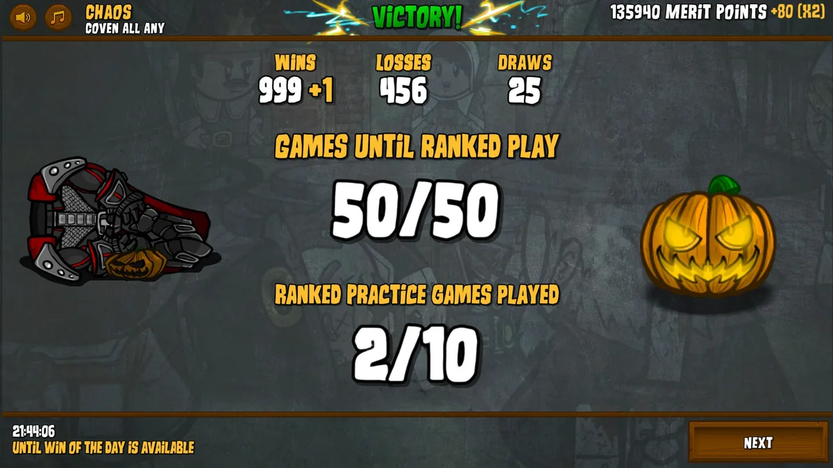 Post-match screen showing games played toward Ranked eligibility and Ranked Practice progress.