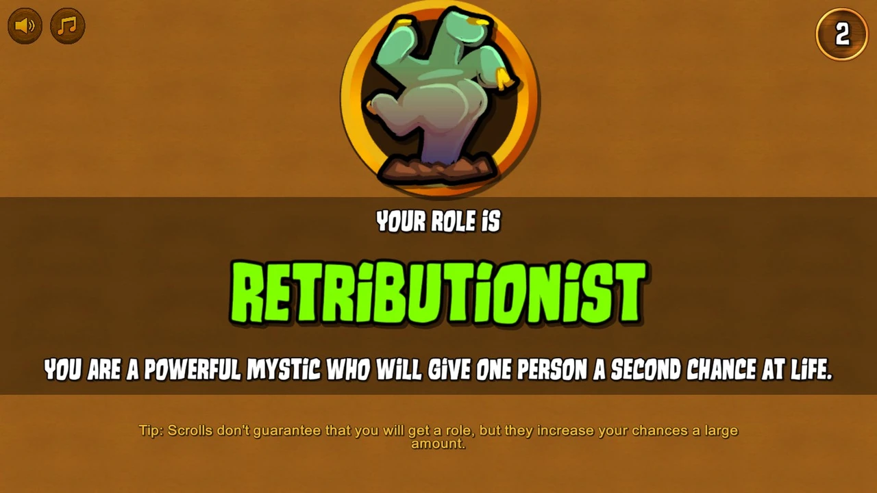Town of Salem Retributionist role reveal with its original icon and name.