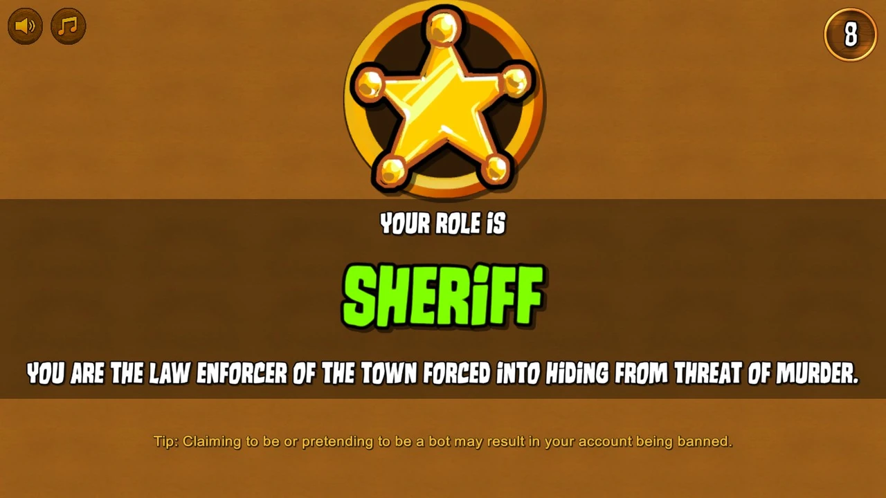 Town of Salem Sheriff role reveal with its original icon and name.