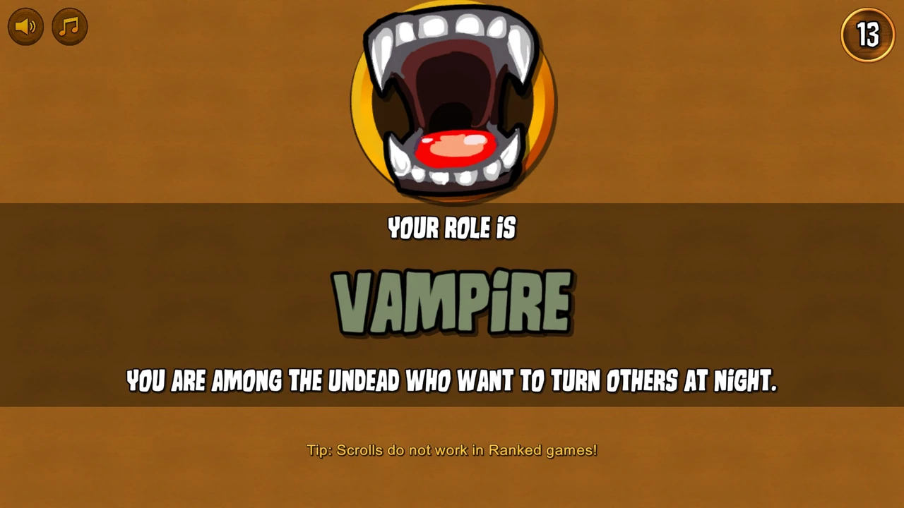Town of Salem Vampire role reveal with its original icon and name.
