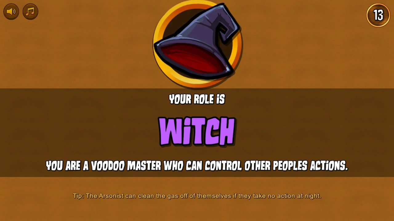 Town of Salem Witch role reveal with its original icon and name.