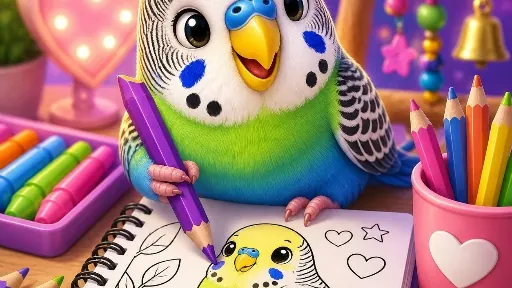 BTS Budgie Coloring Book browser game