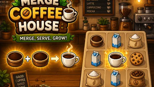 Coffe Merge House browser game