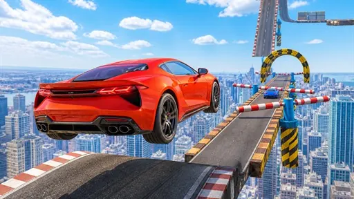 Impossible Car Stunt Tracks browser game