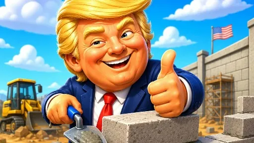 Trump Wall Building browser game