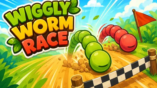 Wiggly Worm Race browser game